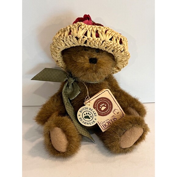 Boyd's Bear's Ashlyn Labearsley #918352 TJ's Best Dressed Collection Hat & Bow - Picture 1 of 4